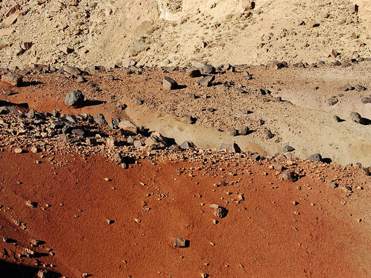 Abstract view of a natural environment with rocks and orange tones