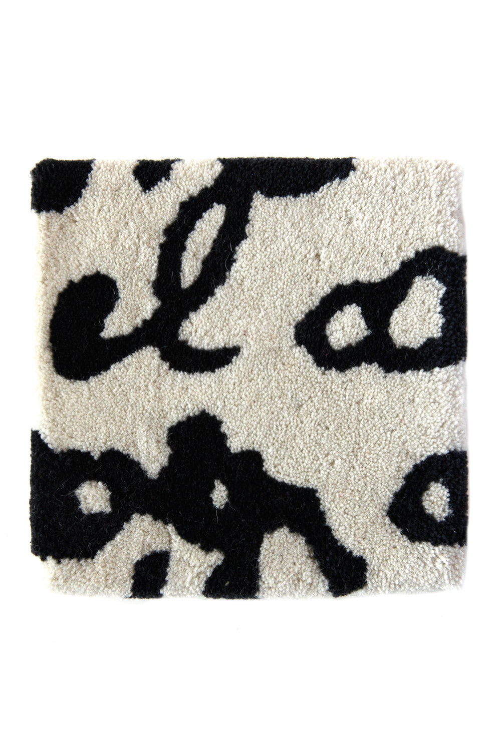 Black on White Manuscrit Rug