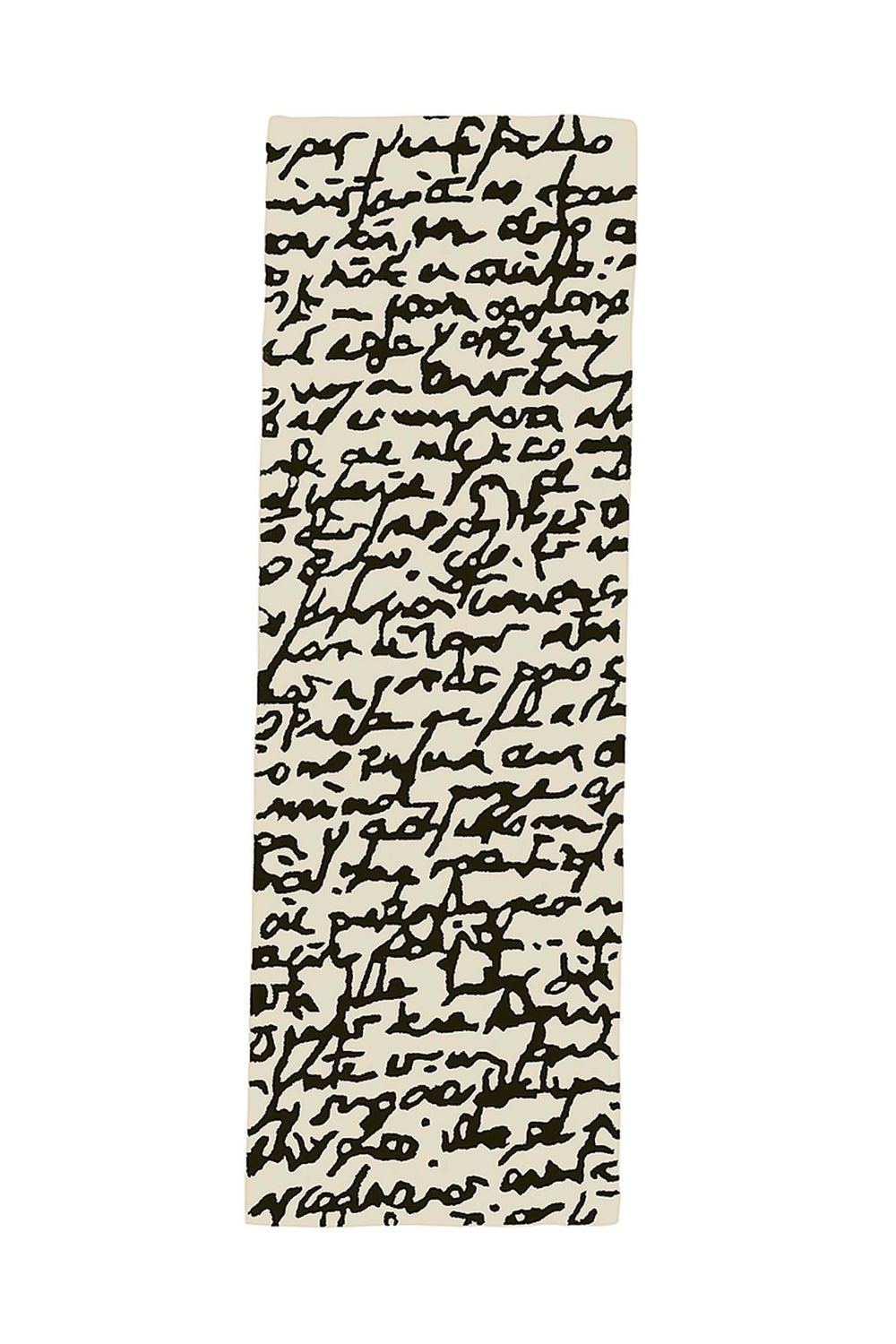 Black on White Manuscrit Runner L